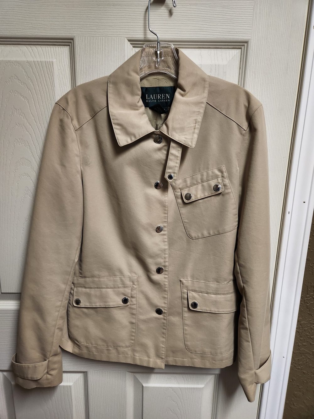 Lauren Ralph Lauren Khaki Cotton Utility Jacket